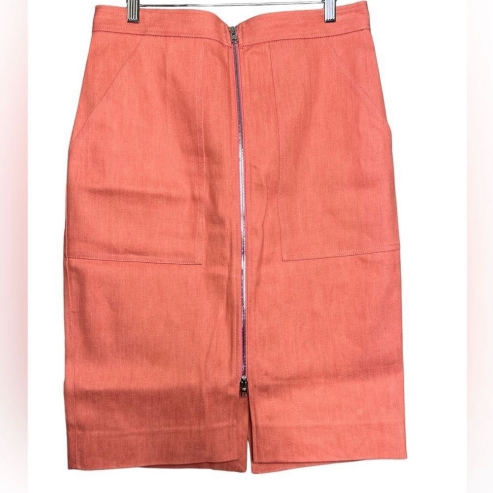 Diane Von Furstenberg Orange/Pink Midi Pencil Skirt